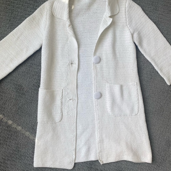 White j.crew knitted coat - Picture 7 of 8